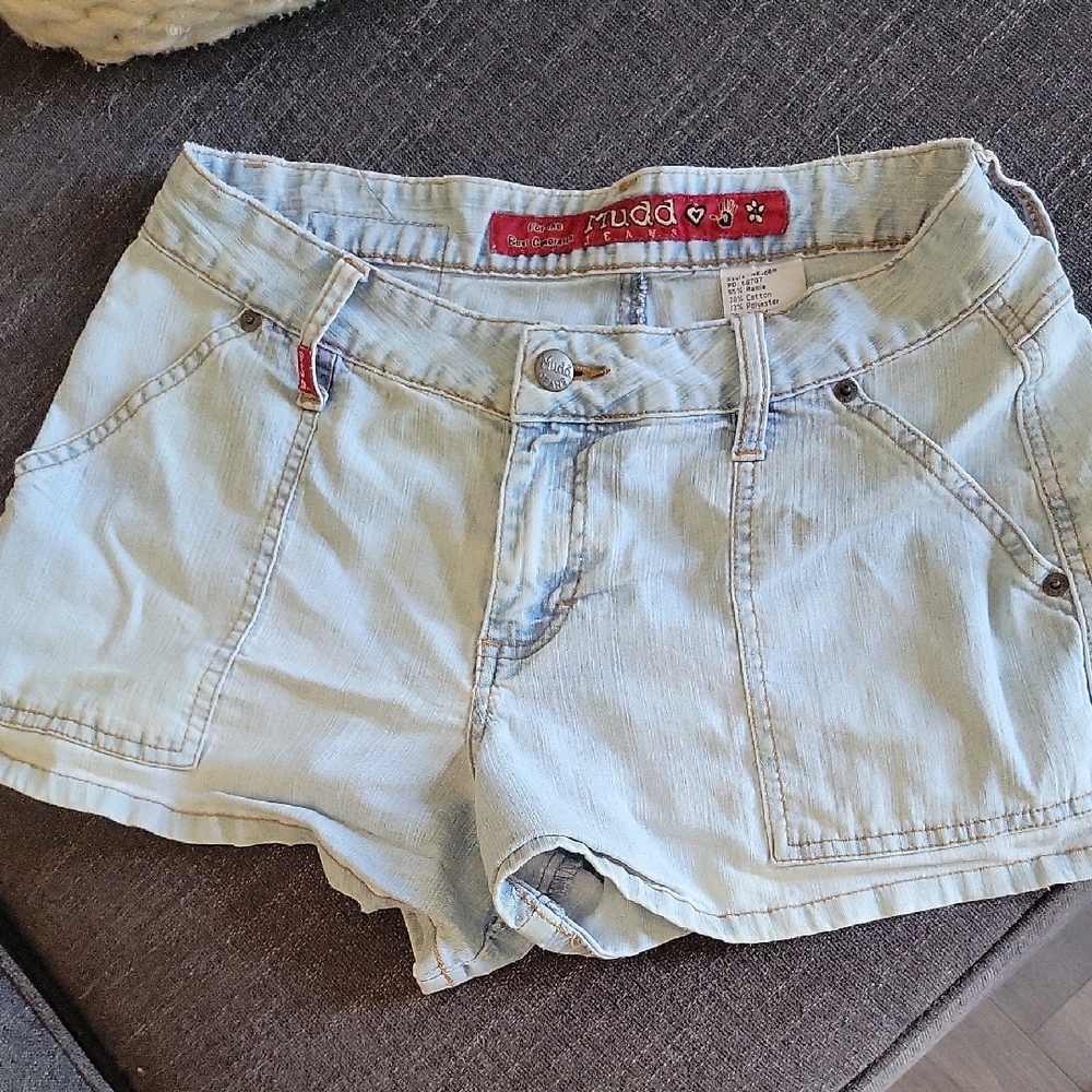 Mudd Light Wash Jean Shorts